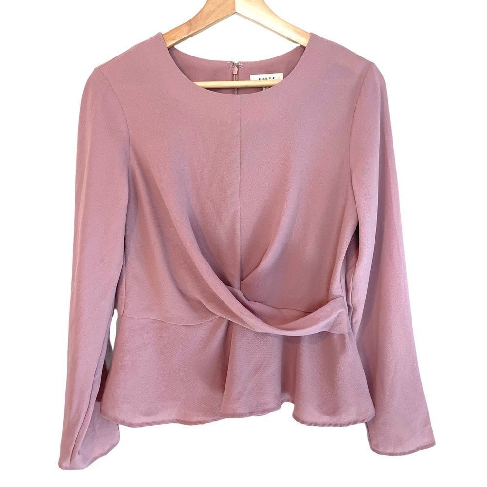 Gilli Peplum Faux Wrap Top